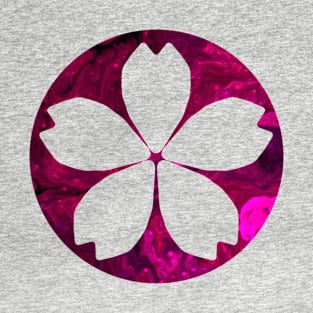 Inverted Dark Pink Flower T-Shirt